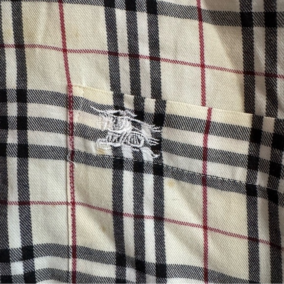 Burberrys Nova Check and Plaid Button-Up Shirt in Size Medium - Picture 7 of 15